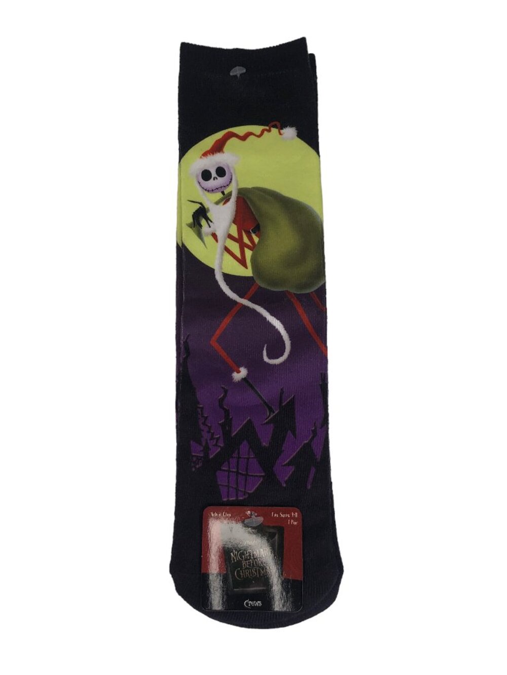 The Nightmare Before Christmas Women's Crew Socks Jack Skellington Santa Claus